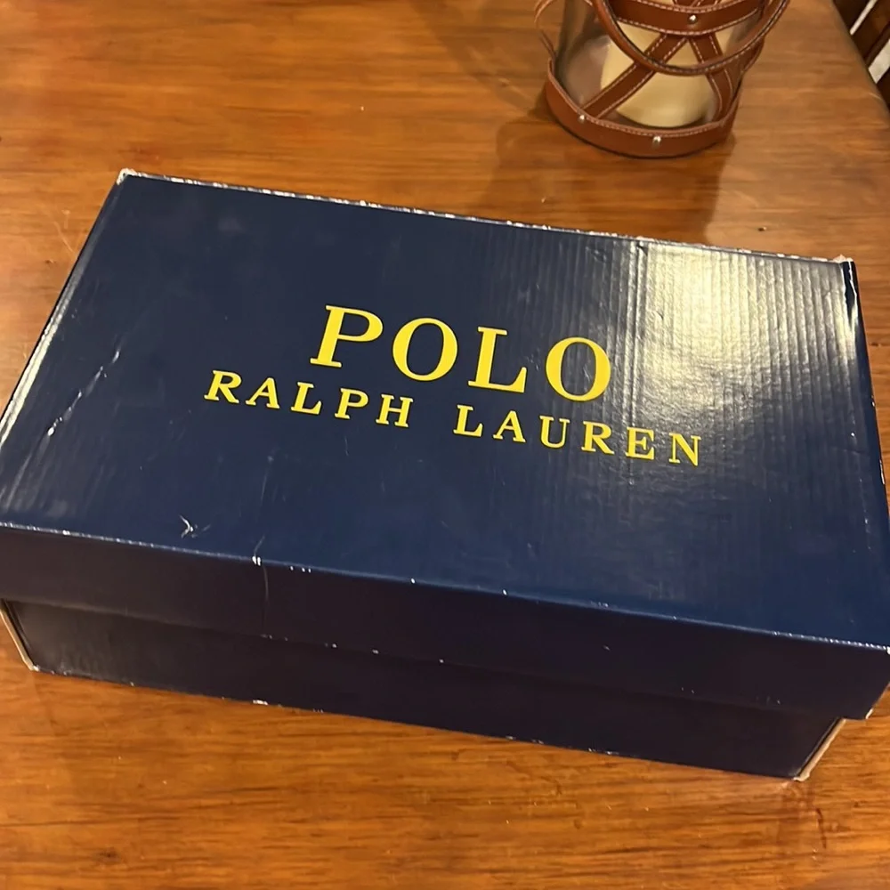 Polo Ralph Lauren Ian Boat Deck Shoes Sneakers new Black Leather Mens Size 12
